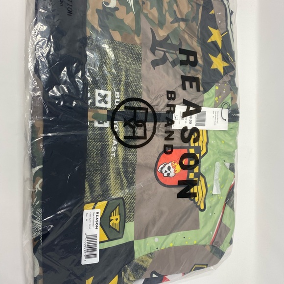 NWT Reason Clothing Military Print Half-Zip Pullover Anorak Size Medium - Picture 5 of 10